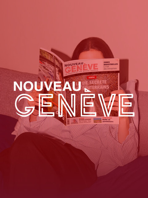 Personne lisant le magazine Nouveau Genève